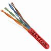 Show product details for 066-558/P/RD Vertical Cable 066-558 Series 23 AWG Unshielded Twisted Pair Solid Bare Copper CMP Plenum Cat6 Cable - 1000' Pull Box - Red