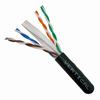 069-559/CMX Vertical Cable 069-559 Series 23 AWG 4 Unshielded Twisted Pair Solid Bare Copper LLDPE Jacket CMX Non-Plenum Cat6 Cable - 1000' Wooden Spool - Black