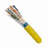 Show product details for 168-409/S/P/YL Vertical Cable 168-409 Series 23 AWG 4 Shielded Twisted Pair Solid Bare Copper CMP Plenum Cat6 Cable - 1000' Wooden Spool - Yellow