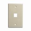 304-J2631/1P/AL Vertical Cable Keystone Wall Plate, 1-Port - Almond