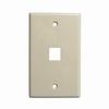 304-J2632/1P/IV Vertical Cable Keystone Wall Plate, 1-Port - Ivory