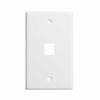 Show product details for 304-J2633/1P/WH Vertical Cable Keystone Wall Plate, 1-Port - White