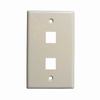 Show product details for 304-J2634/2P/AL Vertical Cable Keystone Wall Plate, 2-Port - Almond