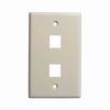 Show product details for 304-J2635/2P/IV Vertical Cable Keystone Wall Plate, 2-Port - Ivory