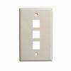 Show product details for 304-J2638/3P/IV Vertical Cable Keystone Wall Plate, 3-Port - Ivory
