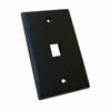 304-J2646/1P/BK Vertical Cable Keystone Wall Plate, 1-Port - Black