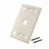 Show product details for 305-307ID/1P/WH Vertical Cable Wall Plate with ID Window, 1-Port - White