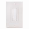 Show product details for 307-520B/1G/WH Vertical Cable Decora Style Brush Type Feedthrough Wall Plate - White