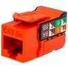 Show product details for 351-V2618/OR Vertical Cable CAT5E Data Grade Keystone Jack 90° 8x8 Conductors - Orange
