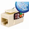 352-V2701/AL/25 Vertical Cable CAT6 Data Grade Keystone Jack 90° 8x8 Conductors - 25 Pack - Almond