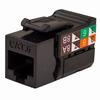 Show product details for 352-V2713/BK Vertical Cable CAT6 Data Grade Keystone Jack 90° 8x8 Conductors - Black
