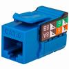 352-V2714/BL Vertical Cable CAT6 Data Grade Keystone Jack 90° 8x8 Conductors - Blue