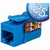 Show product details for 353-V2803/BL/25 Vertical cable 353 Series CAT6A V-Max Keystone Jacks - 25 Pack - Blue