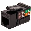 Show product details for 353-V2813/C6ABK Vertical Cable CAT6A Data Grade Keystone U-Jack 90° 8x8 Conductors - Black
