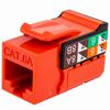 353-V2818/C6AOR Vertical Cable CAT6A Data Grade Keystone U-Jack 90° 8x8 Conductors - Orange