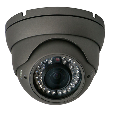 VLED24T3G Speco Technologies Color 4-9mm Turret Camera Grey Housing