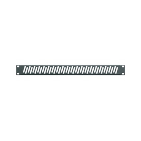 VPANEL-1U-2PK Middle Atlantic Essex Flanged Vent Panel 1 Space (1 3/4") 2 Pack Black Powder Coat Finish