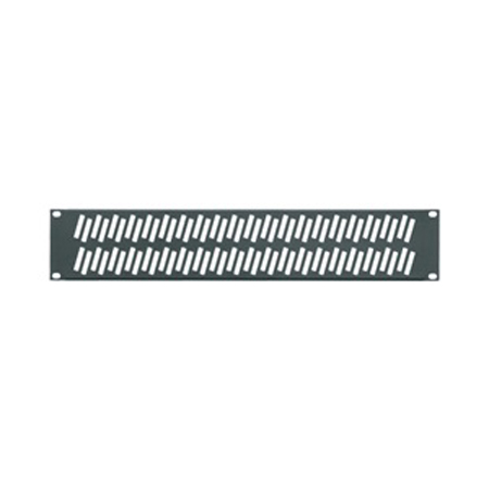 VPANEL-2U-2PK Middle Atlantic Essex Flanged Vent Panel 2 Space (3 1/2") 2 Pack Black Powder Coat Finish
