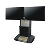 Show product details for VTC-5670D-R Middle Atlantic Mobile Videoconferencing/Presentation Cart 56"-70" Dual Display w/ Rack