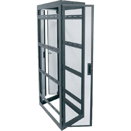 WMRK-4236SVR-AB Middle Atlantic 42 Space (73 1/2 Inch), 36 Inch Deep Gangable Configured Server Rack without Side Panels, Black Finish