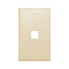 Show product details for WP-1P-IV Pro's Kit 7PK-300-1IV Single Gang Wall Plate - 1 Port - Ivory
