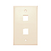 Show product details for 20-3002-IV Wall Plate for Keystone, 2 Hole -Ivory