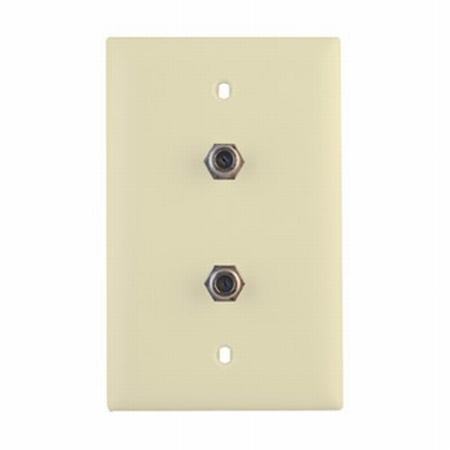 WP2009-LA-V1 Legrand On-Q 3GHz Dual Coax Wallplate Light Almond
