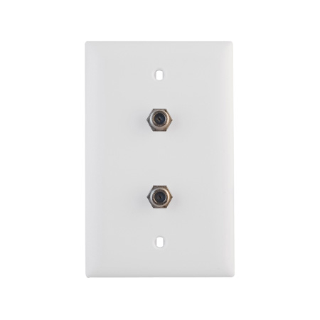 WP2009-WH-V1 Legrand On-Q 3GHz Dual Coax Wall Plate White