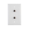 Show product details for WP2009-WH-V1 Legrand On-Q 3GHz Dual Coax Wall Plate White