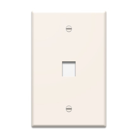 WP3301-LA-05 Legrand On-Q 1-Gang 1-Port Oversized Wall Plate Light Almond - 5 Pack