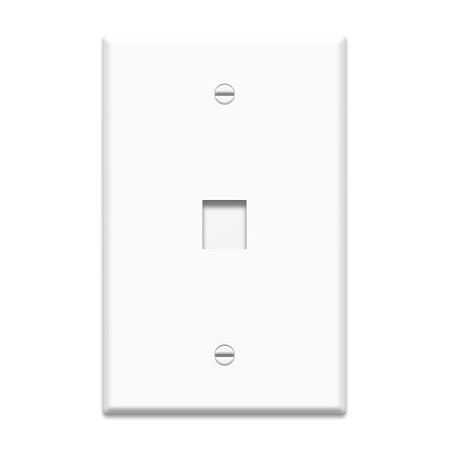 WP3301-WH-05 Legrand On-Q 1-Gang 1-Port Oversized Wall Plate White - 5 Pack