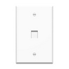 Show product details for WP3301-WH-05 Legrand On-Q 1-Gang 1-Port Oversized Wall Plate White - 5 Pack