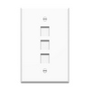 Show product details for WP3303-WH Legrand On-Q 1-Gang 3-Port Oversized Wall Plate White