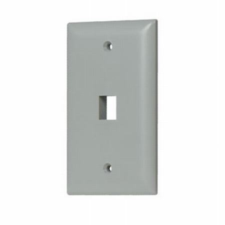 WP3401-GY Legrand On-Q 1-Gang 1-Port Wall Plate Gray