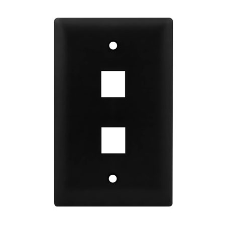 WP3402-BK Legrand On-Q 1-Gang 2-Port Wall Plate - Black