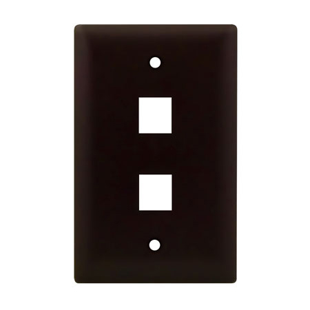 WP3402-BR Legrand On-Q 1-Gang 2-Port Wall Plate Brown