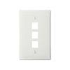 Show product details for 20-3003-WH Wall Plate for Keystone, 3 Hole -White 