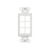 Show product details for WP3416-WH Legrand On-Q 6-Port Decorator Outlet Strap White