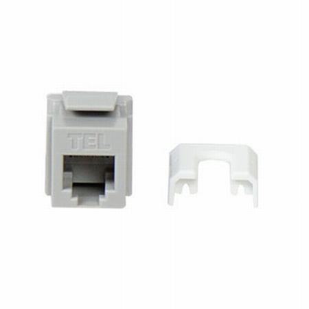 WP3473-GY Legrand On-Q Quick Connect RJ25 6-Position 6-Conductor Telephone Keystone Insert Gray