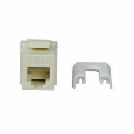 WP3473-LA Legrand On-Q Quick Connect RJ25 6-Position 6-Conductor Telephone Keystone Insert Llight Almond