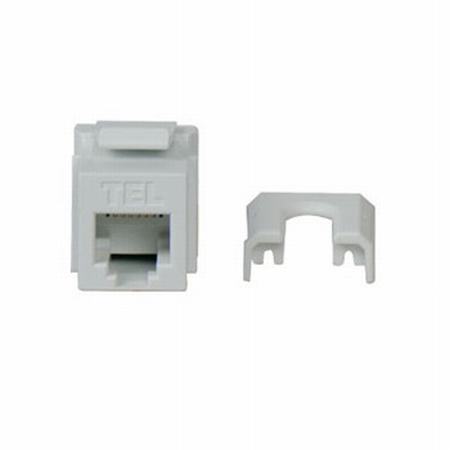 WP3473-WH Legrand On-Q Quick Connect RJ25 6-Position 6-Conductor Telephone Keystone Insert White