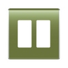 Show product details for WP5002-MS Legrand On-Q 2-Gang Studio Wall Plate Moss