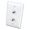 Show product details for WP591DIX Vanco Wallplate 1-GHZ Dual Ivory