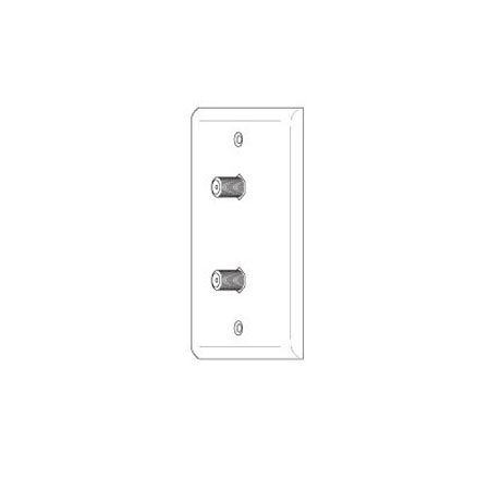 WP59D Vanco Wallplate F Dual Ivory