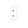 Show product details for WP59DX Vanco Wallplate F Dual Ivory