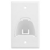 Show product details for WP9001-WH Legrand On-Q Single Gang Hinged Bull Nose Wall Plate White