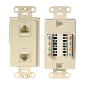 WPA-DD OpenHouse Dual Data TAP Wall Plate (Almond)