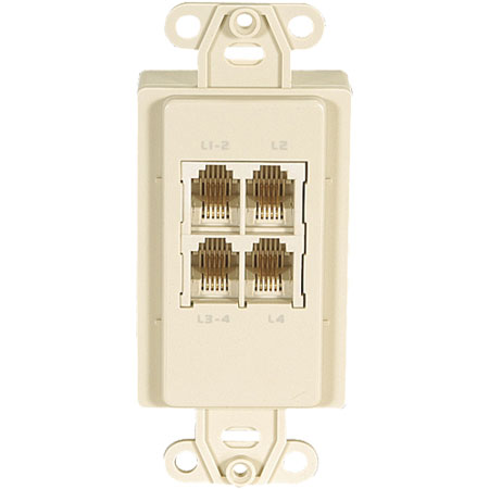 WPI-PC OpenHouse Telephone/Coax TAP Wall Plate (Ivory)
