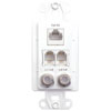 Show product details for WPW-PDC OpenHouse Data/Telephone/Coax TAP Wall Plate (White)