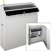 Show product details for WRP-4 Middle Atlantic 4 Space Low Profile Wall Rack, 23 Inch Useable Depth 150 Lbs Capacity with Plexi Window Top, Putty Finish